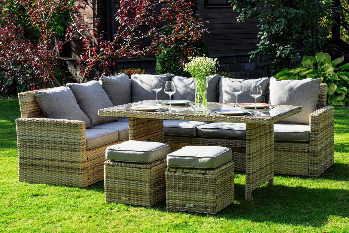 Комплект мебели ZORRO бежевый набор садовой мебели для обеда сст к2 1 металл коричневый серый стол и 4 стула