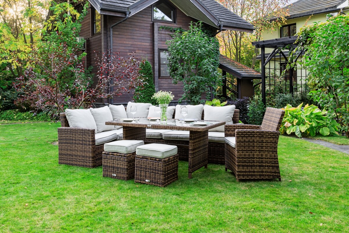 Комплект мебели ZORRO PLUS с прямоугольным столом набор садовой мебели для обеда сст к2 1 металл коричневый серый стол и 4 стула