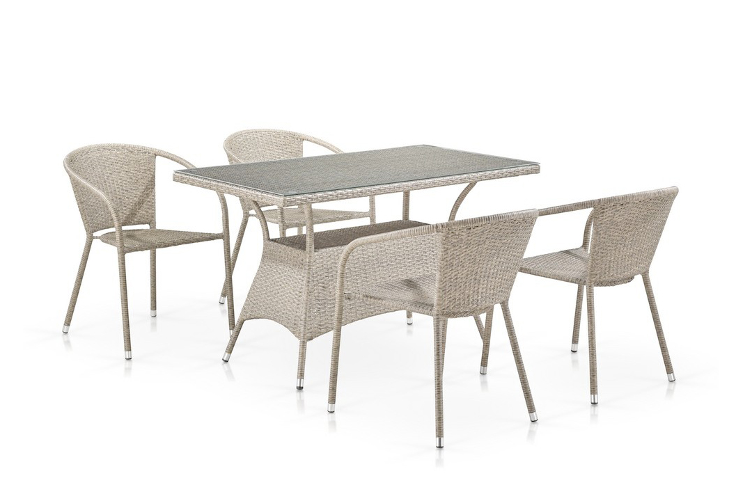 Комплект плетеной мебели T198D/Y137C-W85 Latte Афина афина сб 3327 стол дуб винченца кашемир серый