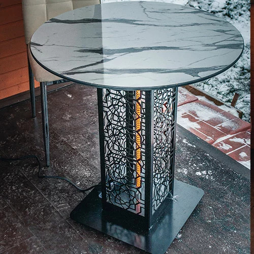 Стол с подогревом Hottable R1002 afyon marble дразнилка на основании