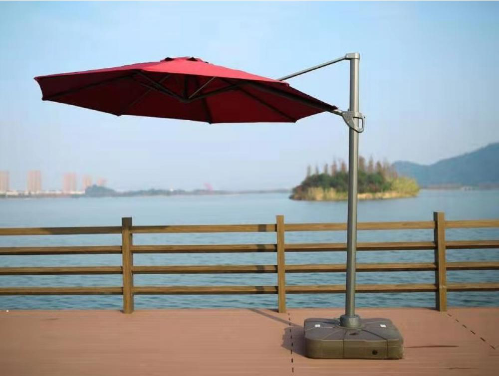 Зонт для кафе AFM-300DR-Bordo Афина дразнилка на основании