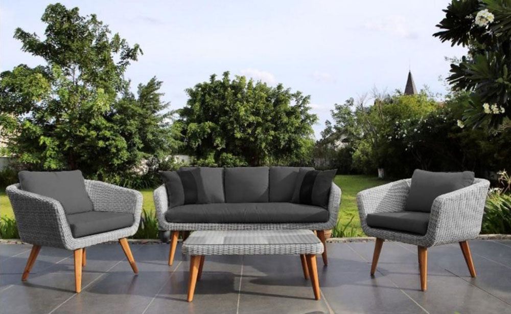 Комплект плетеной мебели AFM-605G Grey комплект двойка
