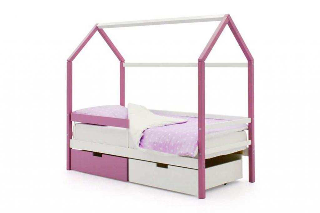 Детская кровать-домик Бельмарко Svogen с бортиком детская кровать тарти белый антрацит с ящиками с бортиком