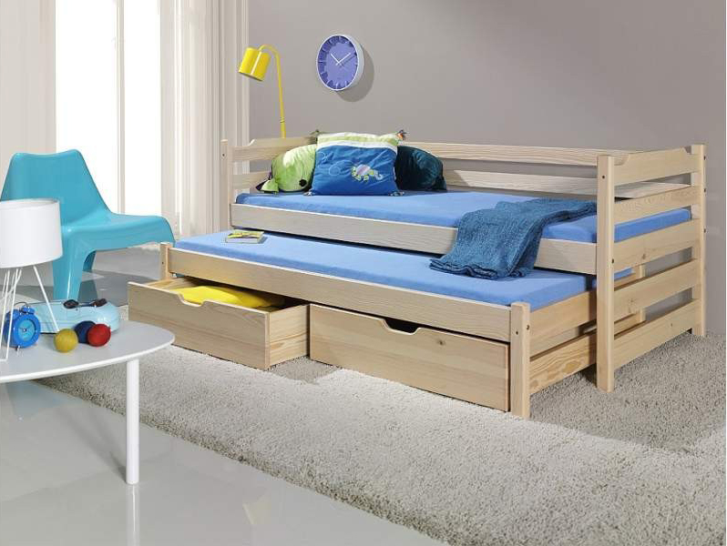 Детская кроватка Лучик кровать соня вариант 4 с защитой по центру выкатные ящики приобретаются отдельно лаванда