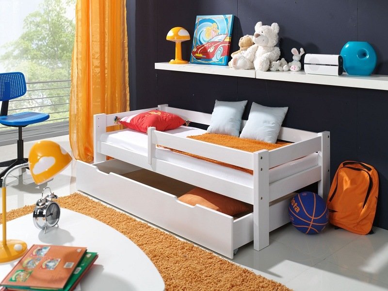 Детская кроватка Немо кровать соня вариант 4 с защитой по центру выкатные ящики приобретаются отдельно лаванда