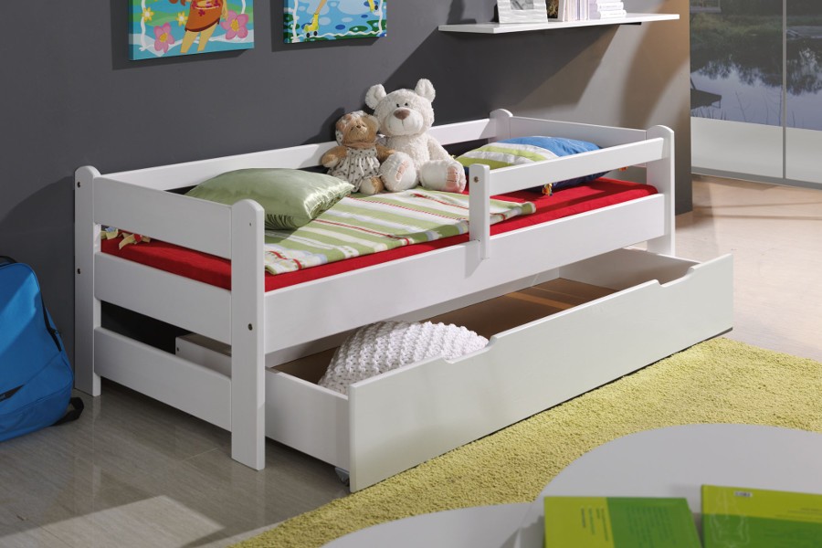 Детская кроватка Твинни кровать соня вариант 4 с защитой по центру выкатные ящики приобретаются отдельно лаванда
