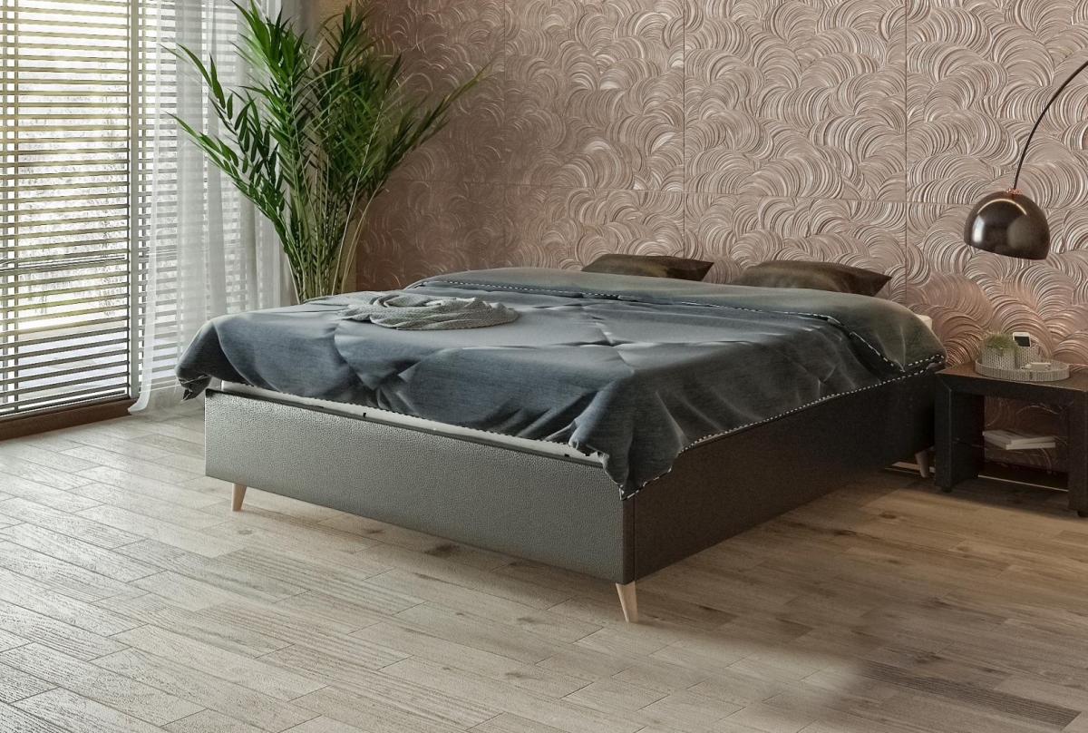 Интерьерная кровать Бокси двуспальная кровать эко натуральный 140х200 см 41 см