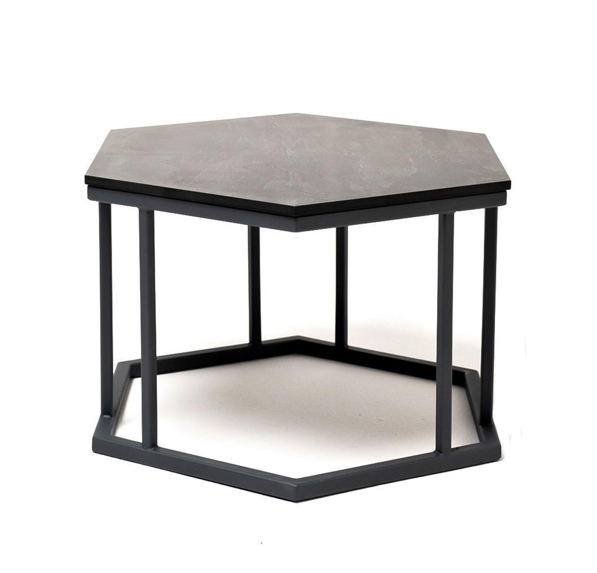 Интерьерный стол из HPL Женева 50 серый гранит полка для обуви металл пластик 4 секции 87х26х79 5 см черная зми женева 34 пдож34 ч