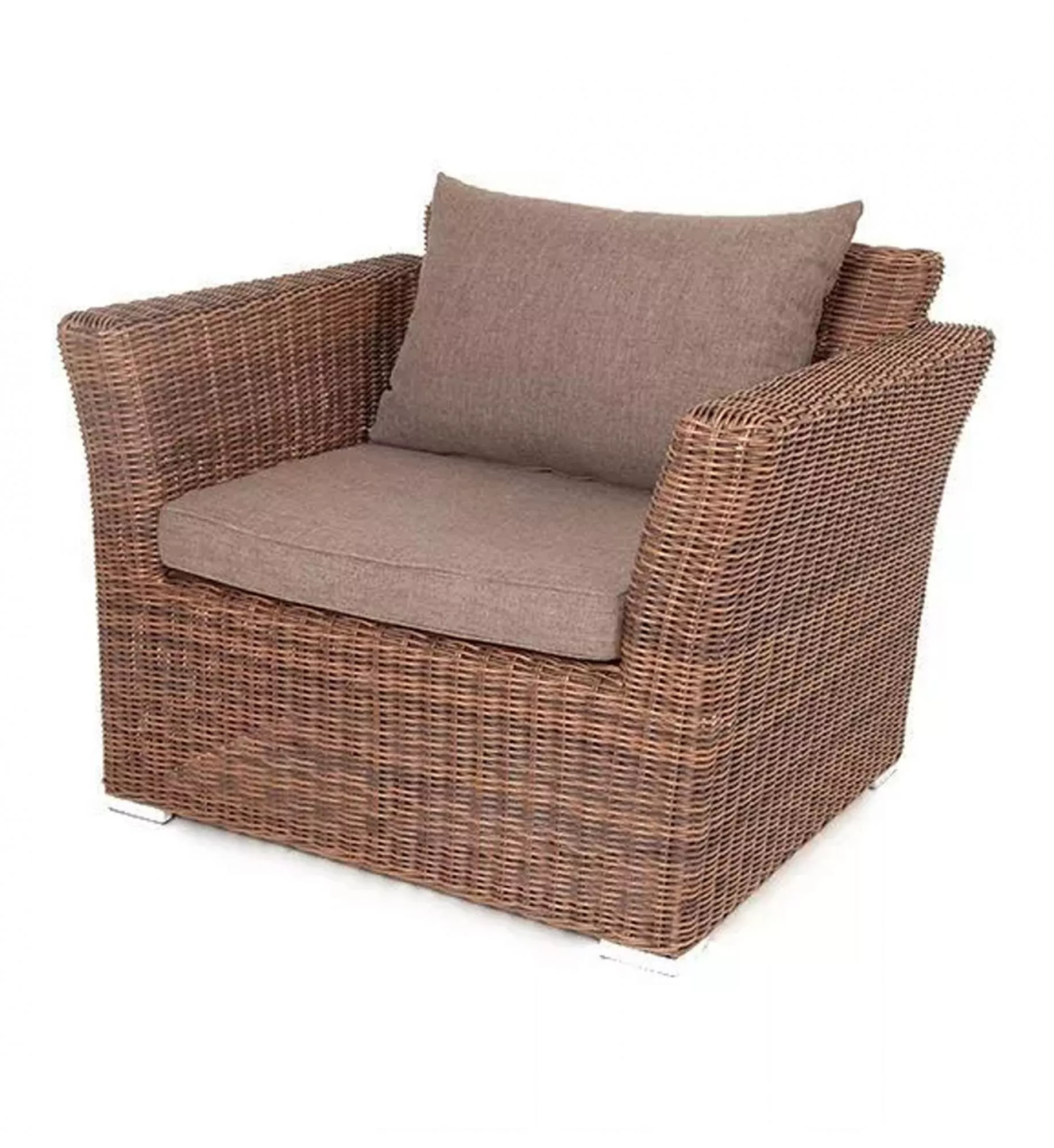 Кресло из искусственного ротанга Капучино коричневое кресло из искусственного ротанга алиса brown