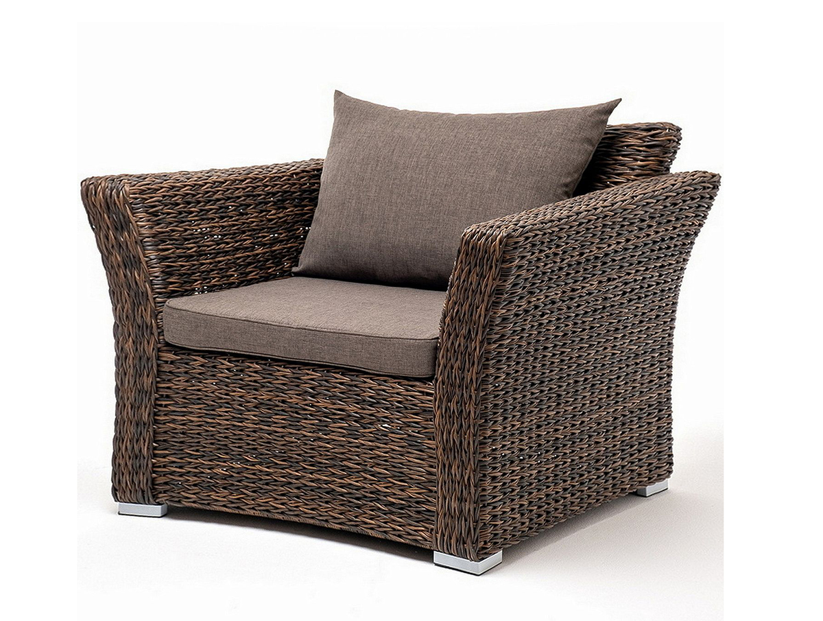 Кресло из искусственного ротанга Капучино гиацинт коричневый салфетница деревянная доляна с отделениями под чай и специи 24 5×13 5×5 5 см коричневый