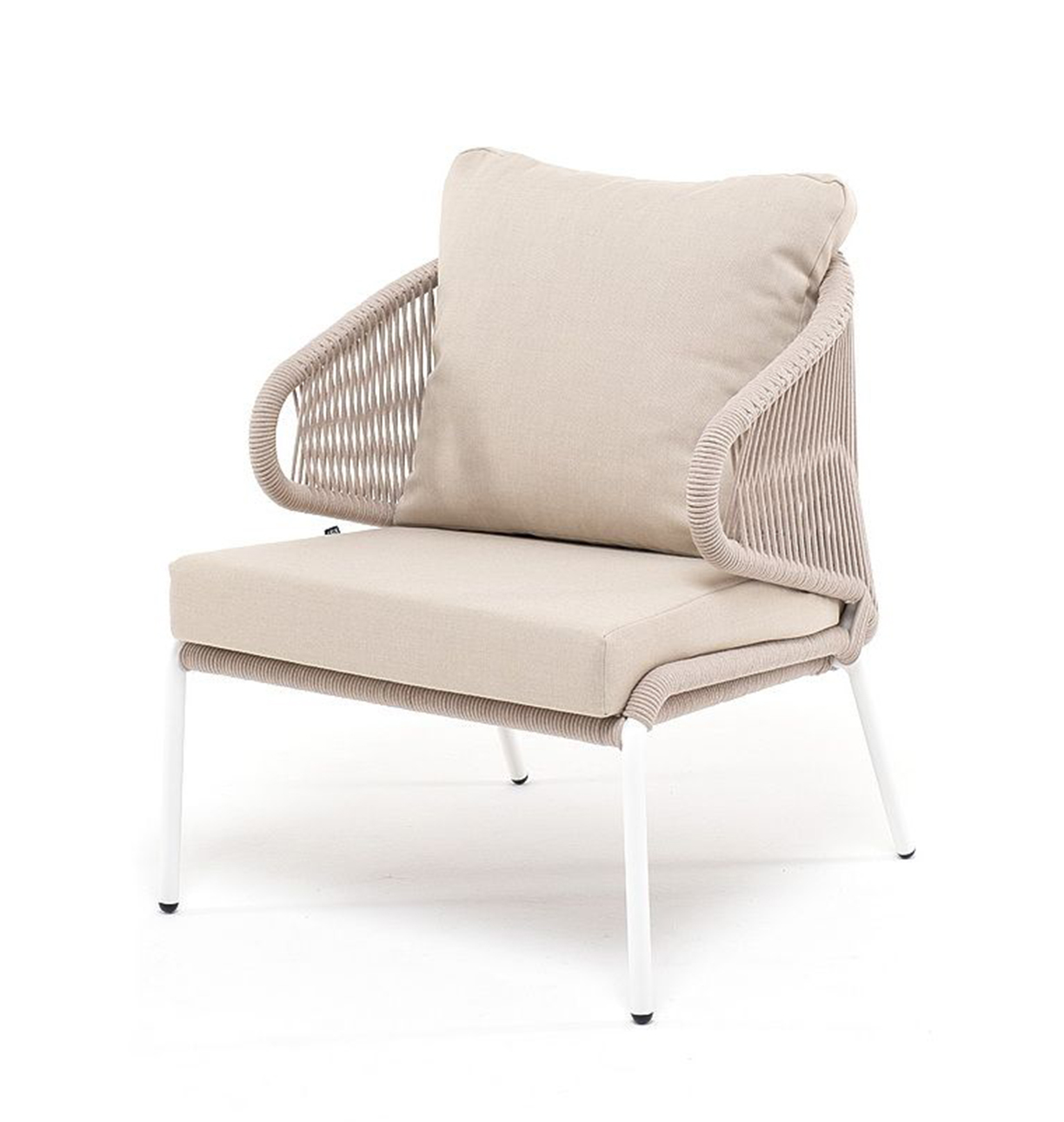 Кресло плетеное Милан бежевое плетеное кресло из роупа касабланка 4sis