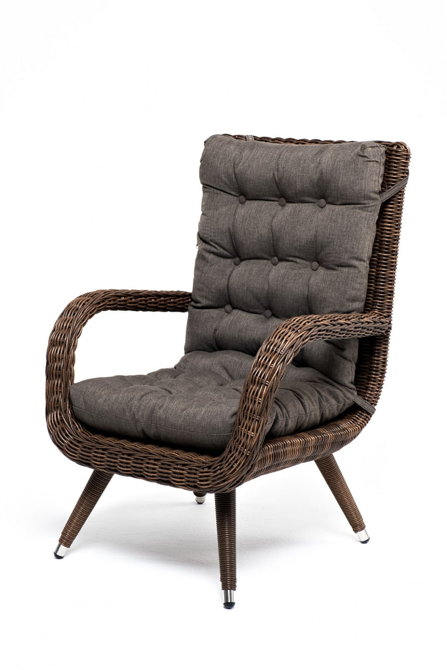 Кресло из искусственного ротанга Толедо коричневое кресло из искусственного ротанга толедо серое