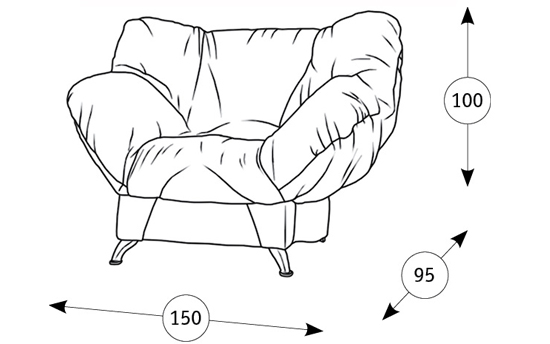 Кресло клик кляк размеры