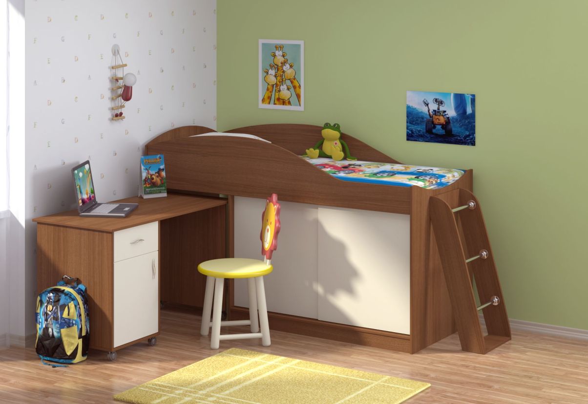 детский уголок кровать стол