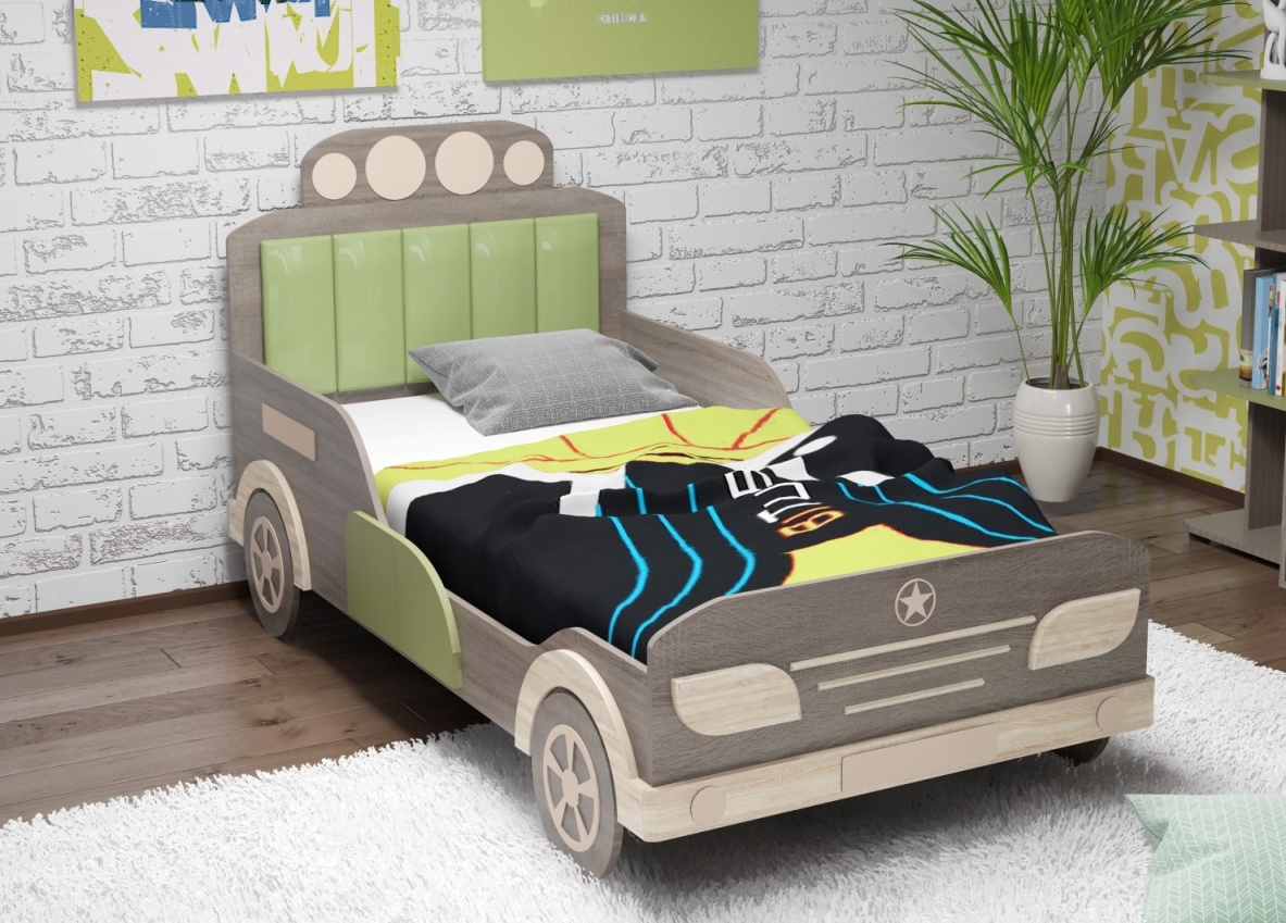 детская кровать в виде машины размеры