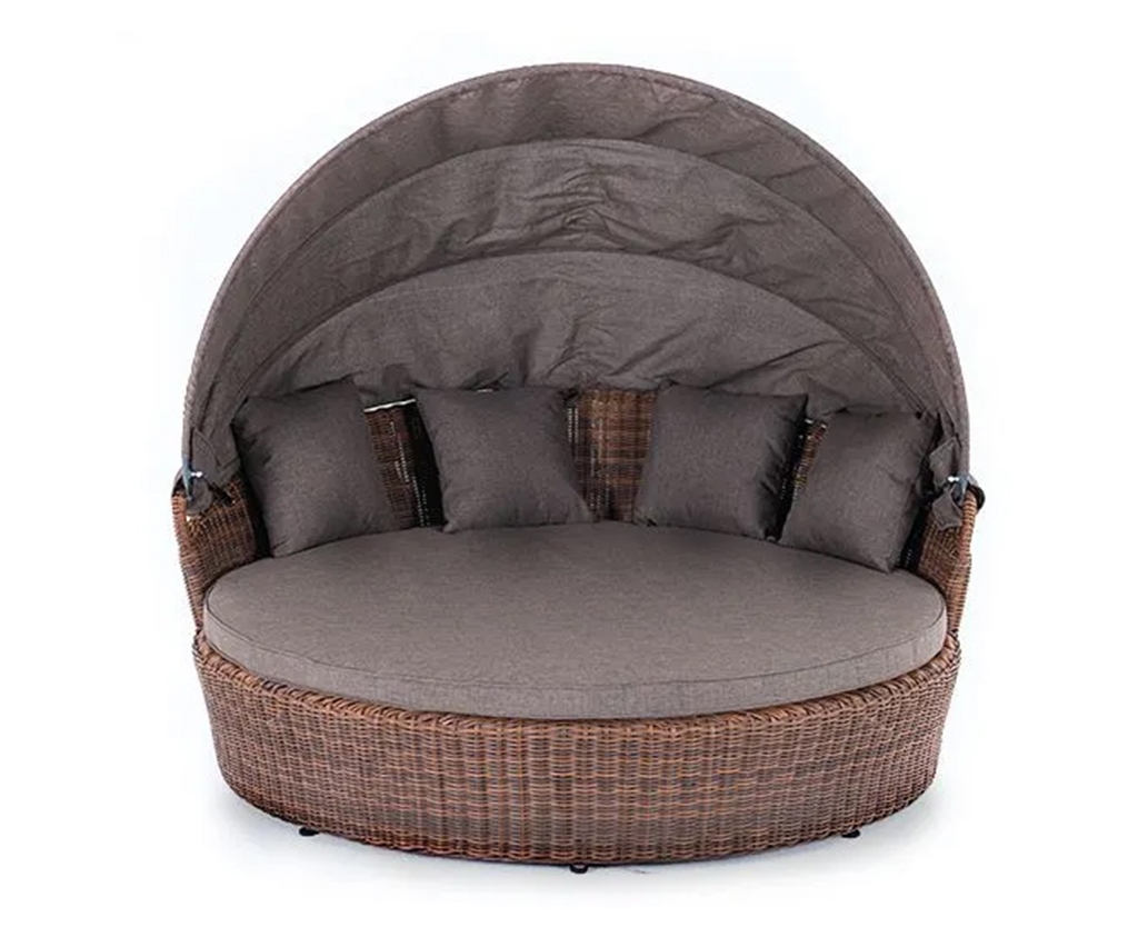 Плетеная кровать круглая Стильяно Brown стул tc maf brown 46х52х96 см