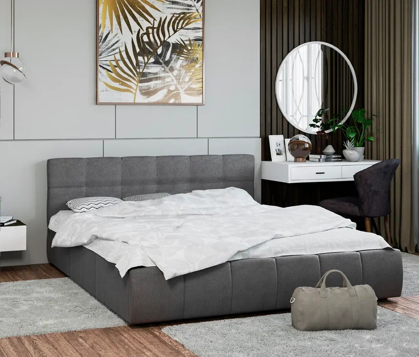 Интерьерная кровать Венетика газлифт 80n silver с доводчиком
