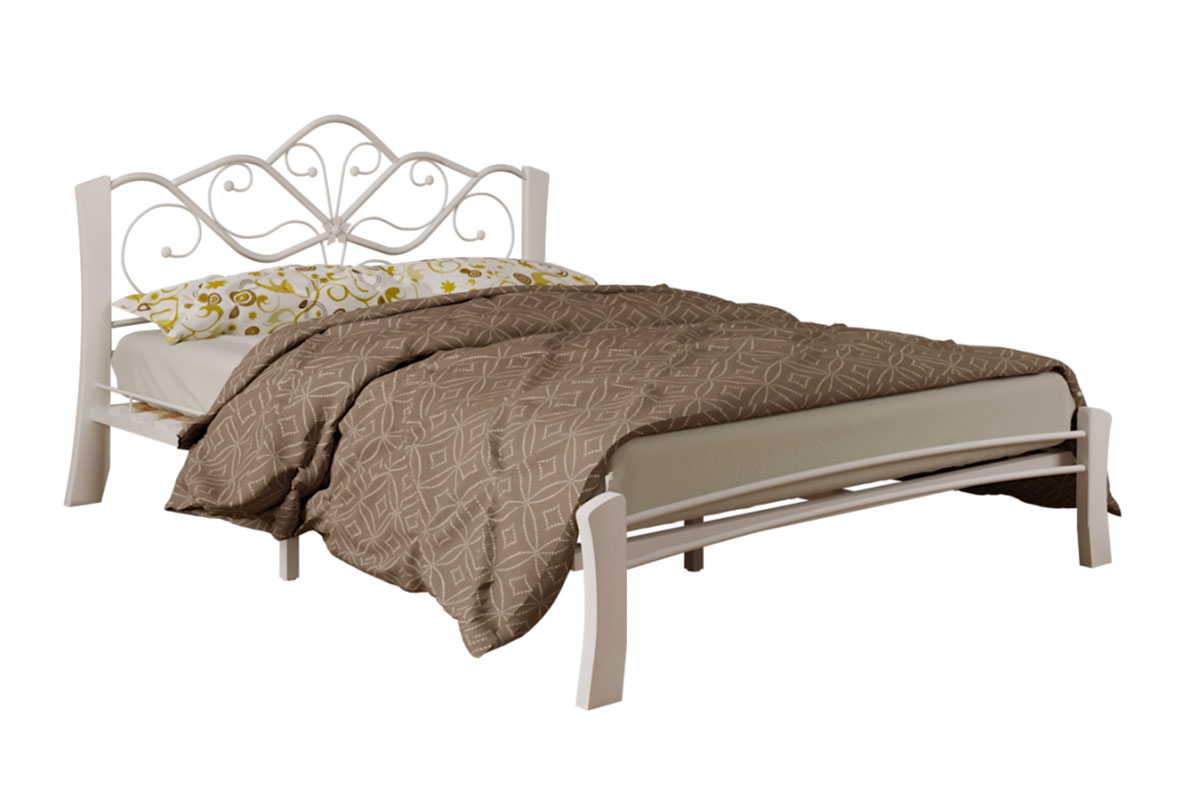 Кровать Виктори 4 двуспальная кровать орион белый металл 140х200 см