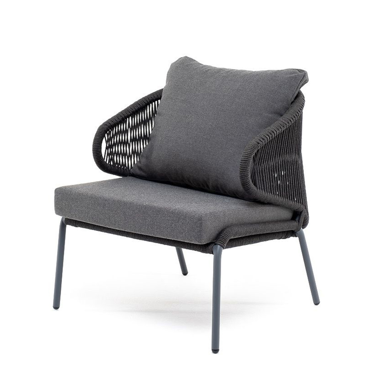 Кресло плетеное Милан темно-серое покрывало плед cleo royal plush велсофт 008 rp темно серый 1500 х 2000 мм