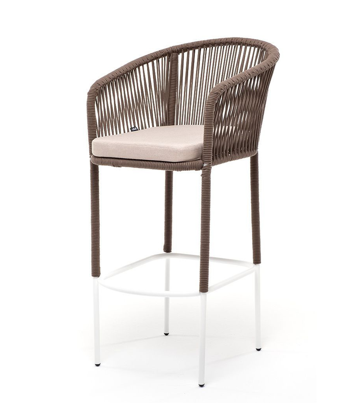 Барный стул Марсель из роупа, коричневый угловой кронштейн коричневый 100х75 мм tech top 54295