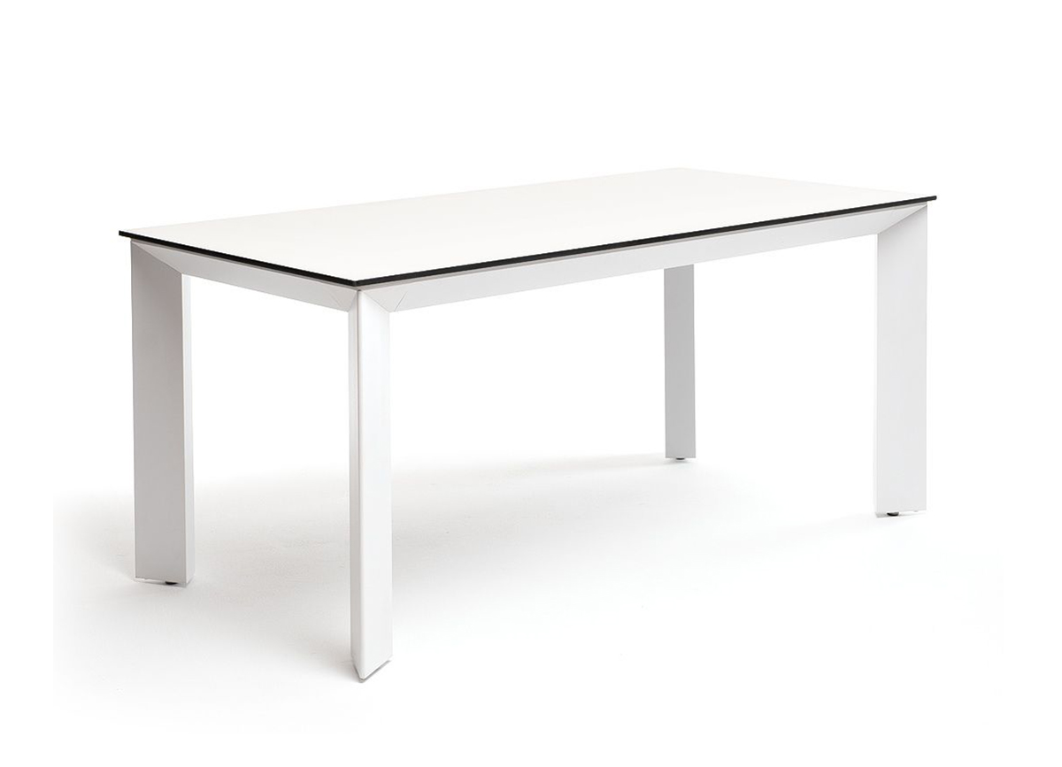 Обеденный стол из HPL 160 Венето молочный миниролл бамбук молочный 120x160