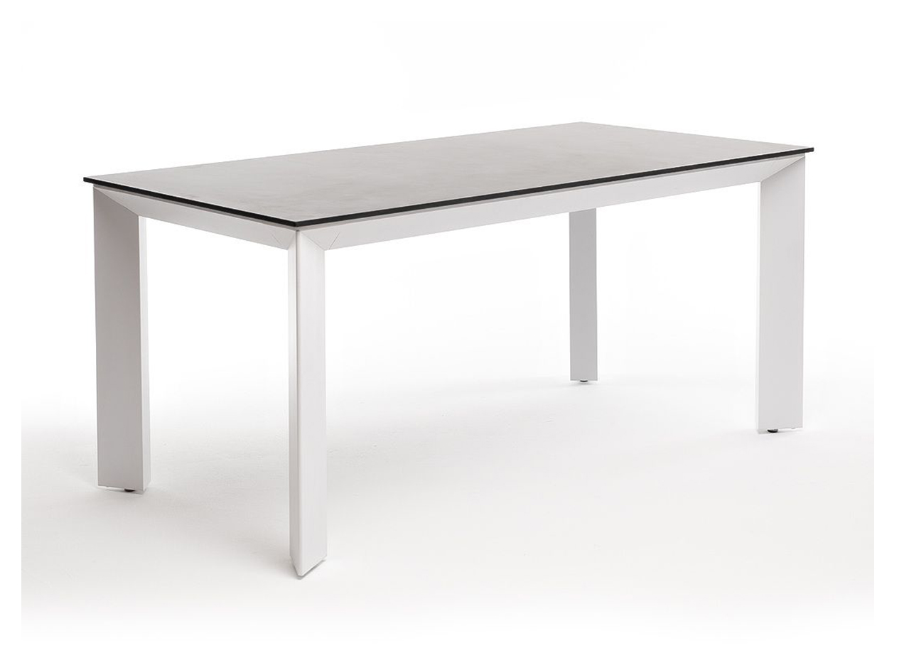 Обеденный стол из HPL 160 Венето серый гранит гостиная венето 01 дуб санремо белый