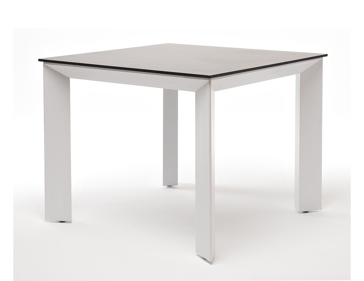 Обеденный стол из HPL 90 Венето серый гранит гостиная венето 01 дуб санремо белый