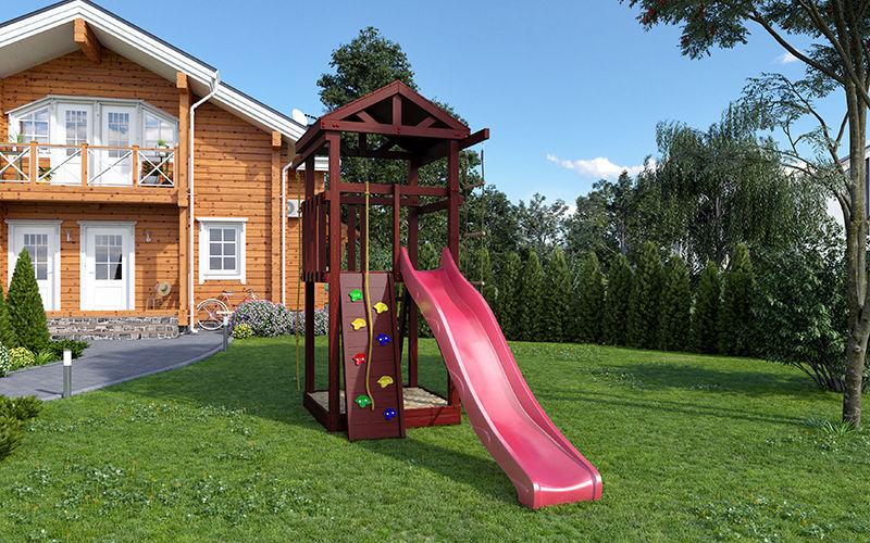Детский игровой комплекс Панда Фани Tower со скалодромом детский игровой модуль