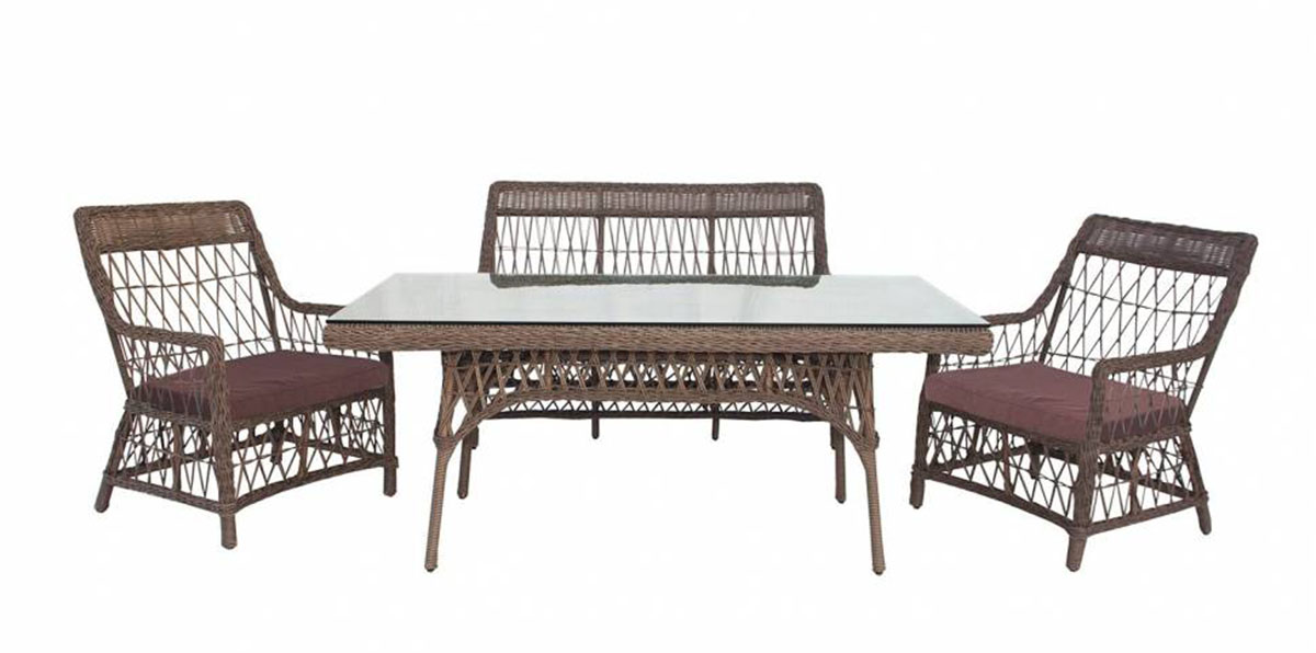 Комплект с прямоугольным столом LEGEND 3, коричневый угловой кронштейн коричневый 100х75 мм tech top 54295