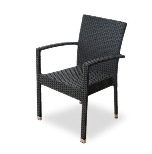Плетеный стул Milano черный плетеный стул из роупа бордо серый