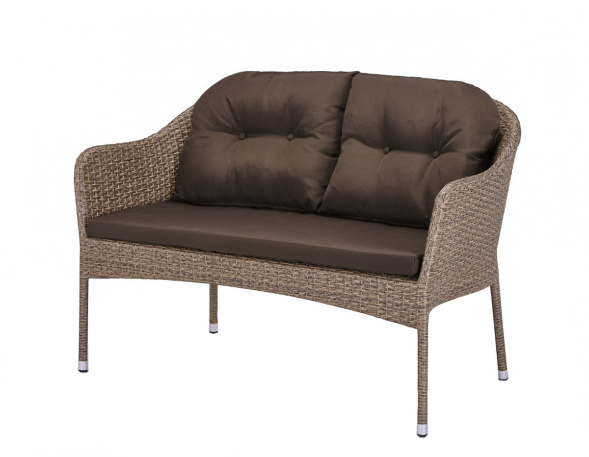 Плетеный диван из искусственного ротанга S54B-W56 комплект плетеной мебели t365 s65 y380b w65 light brown афина
