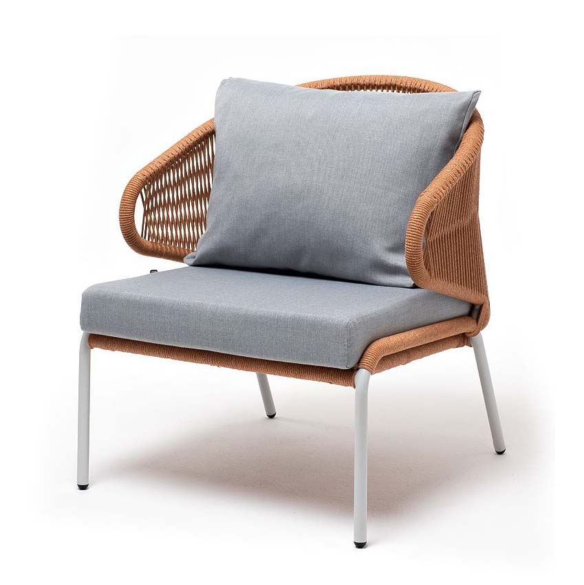 Плетеное кресло Милан из роупа оранжевое нитки вощеные 150d 16 0 8 мм 50 ± 2 м светло оранжевый 5