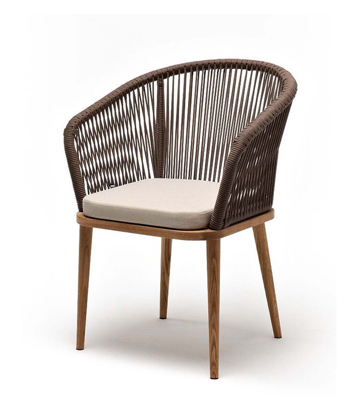 Плетеный стул Марсель из дуба коричневый плетеный стул из роупа лион серо коричневый