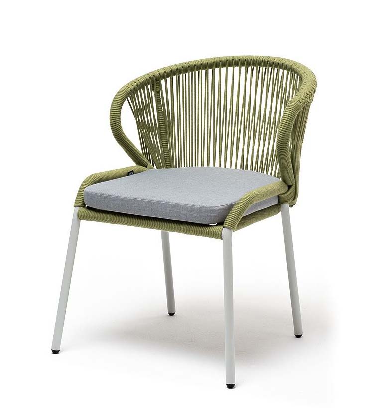 Плетеный стул Милан из роупа салатовый плетеный стул из роупа лион светло серый