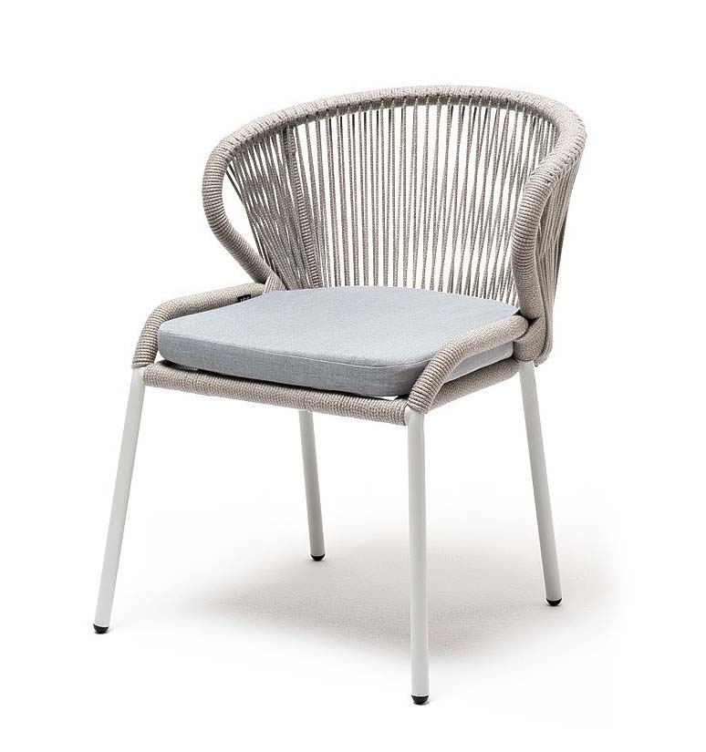 Плетеный стул Милан из роупа серый плетеный стул из роупа женева gray