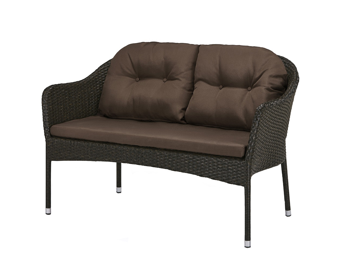 Плетеный диван S54A-W53 Brown Афина комплект плетеной мебели t347 y380a w53 brown афина