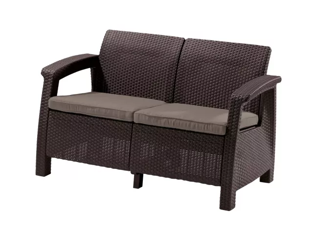 Двухместный диван CORFU LOVE SEAT brown