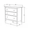 Комод с 3 ящиками Hemnes Хемнэс Икеа