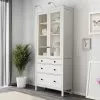 Шкаф-витрина с 3 ящиками Hemnes Хемнэс Икеа