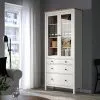 Шкаф-витрина с 3 ящиками Hemnes Хемнэс Икеа