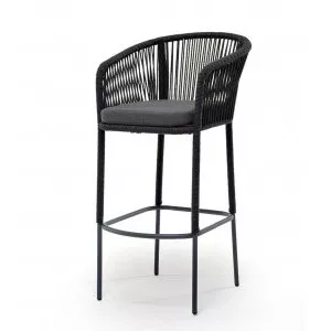 Барный стул из роупа Марсель темно-серый