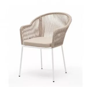 Плетеный стул из роупа Лион бежевый