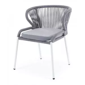 Плетеный стул из роупа Милан светло-серый