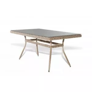 Обеденный стол из искусственного ротанга Латте 160 Beige