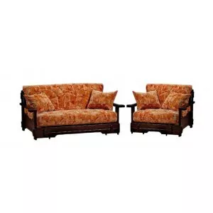 Комплект мягкой мебели Япет с деревянными подлокотниками