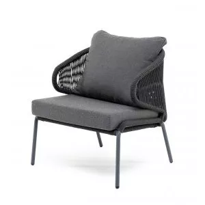 Плетеное кресло Милан темно-серое