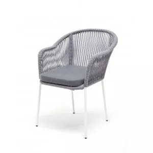 Плетеный стул из роупа Лион светло-серый