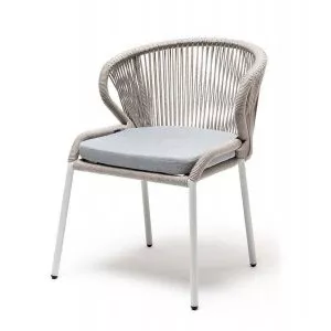 Плетеный стул Милан из роупа серый