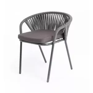 Плетеный стул из роупа Женева Gray