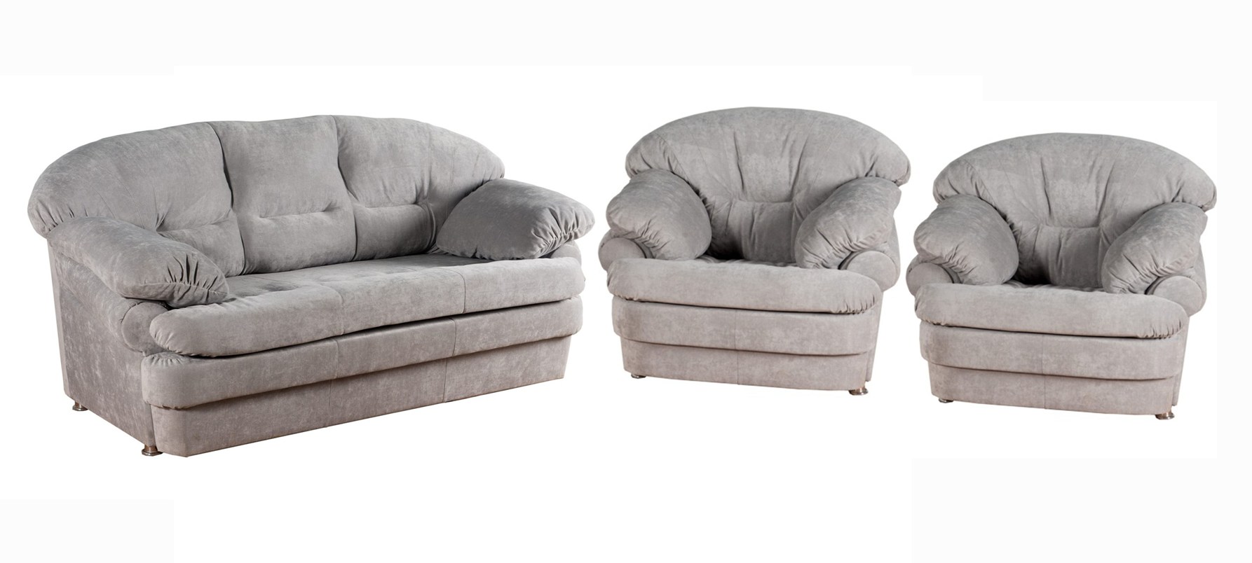 комплект мягкой мебели диван и 2 кресла экокожа